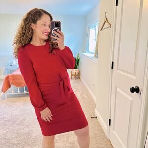 Boden Berry Pink Long Sleeve Mini Dress 8L